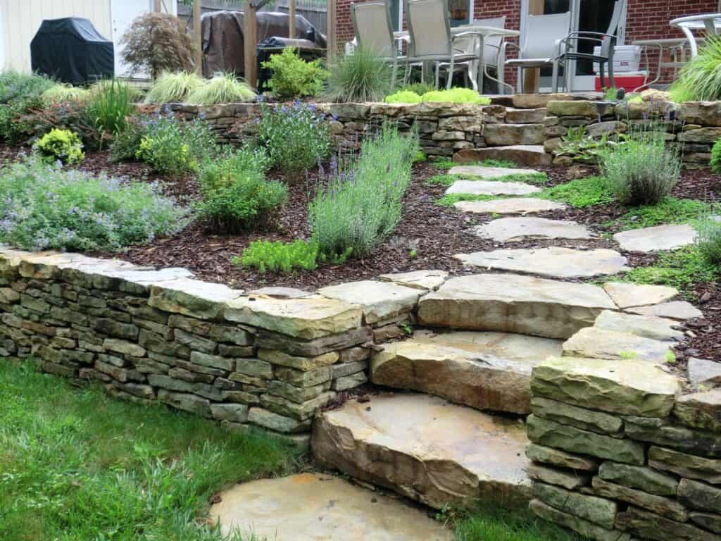 Stone steps & Landscaping